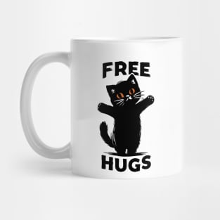 Black Cat Free hugs Mug